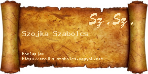 Szojka Szabolcs névjegykártya